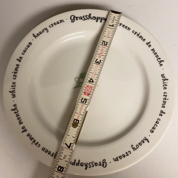 Pottery Barn Bar Lingo Cocktail Themed Appetizer Plates Set of Four 8”D - Picture 8 of 10